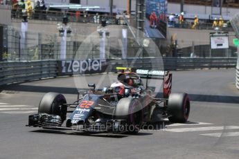 World © Octane Photographic Ltd. McLaren Honda MP4-31 – Jenson Button. Saturday 28th May 2016, F1 Monaco GP Qualifying, Monaco, Monte Carlo. Digital Ref :