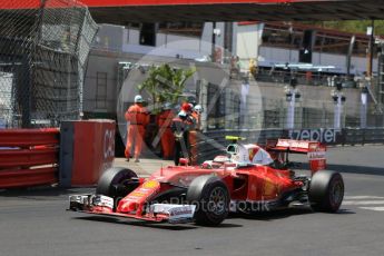 World © Octane Photographic Ltd. Scuderia Ferrari SF16-H – Kimi Raikkonen. Saturday 28th May 2016, F1 Monaco GP Qualifying, Monaco, Monte Carlo. Digital Ref :