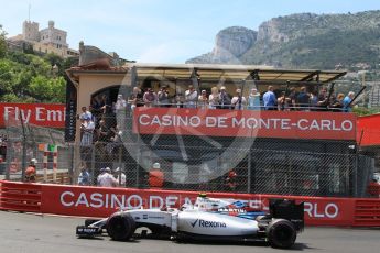 World © Octane Photographic Ltd. Williams Martini Racing, Williams Mercedes FW38 – Valtteri Bottas. Saturday 28th May 2016, F1 Monaco GP Qualifying, Monaco, Monte Carlo. Digital Ref :