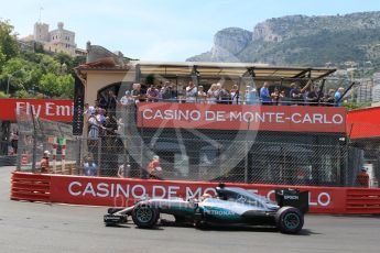 World © Octane Photographic Ltd. Mercedes AMG Petronas W07 Hybrid – Lewis Hamilton. Saturday 28th May 2016, F1 Monaco GP Qualifying, Monaco, Monte Carlo. Digital Ref : 1569CB7D2284
