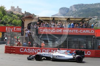World © Octane Photographic Ltd. Williams Martini Racing, Williams Mercedes FW38 – Felipe Massa. Saturday 28th May 2016, F1 Monaco GP Qualifying, Monaco, Monte Carlo. Digital Ref : 1569CB7D2290