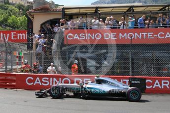 World © Octane Photographic Ltd. Mercedes AMG Petronas W07 Hybrid – Nico Rosberg. Saturday 28th May 2016, F1 Monaco GP Qualifying, Monaco, Monte Carlo. Digital Ref : 1569CB7D2312