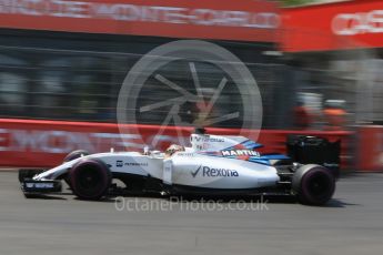 World © Octane Photographic Ltd. Williams Martini Racing, Williams Mercedes FW38 – Felipe Massa. Saturday 28th May 2016, F1 Monaco GP Qualifying, Monaco, Monte Carlo. Digital Ref :