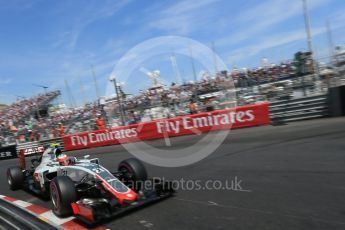 World © Octane Photographic Ltd. Haas F1 Team VF-16 - Esteban Gutierrez. Saturday 28th May 2016, F1 Monaco GP Qualifying, Monaco, Monte Carlo. Digital Ref :
