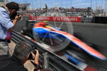 World © Octane Photographic Ltd. Manor Racing MRT05 – Rio Haryanto. Saturday 28th May 2016, F1 Monaco GP Qualifying, Monaco, Monte Carlo. Digital Ref :