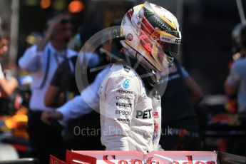 World © Octane Photographic Ltd. Mercedes AMG Petronas W07 Hybrid – Lewis Hamilton. Saturday 28th May 2016, F1 Monaco GP Qualifying, Monaco, Monte Carlo. Digital Ref :