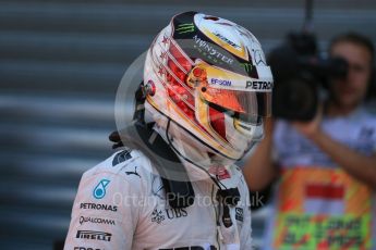 World © Octane Photographic Ltd. Mercedes AMG Petronas W07 Hybrid – Lewis Hamilton. Saturday 28th May 2016, F1 Monaco GP Qualifying, Monaco, Monte Carlo. Digital Ref :