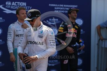World © Octane Photographic Ltd. Red Bull Racing RB12 – Daniel Ricciardo (Pole), Mercedes AMG Petronas W07 Hybrid – Nico Rosberg (2nd) and Lewis Hamilton (3rd). Saturday 28th May 2016, F1 Monaco GP Qualifying, Monaco, Monte Carlo. Digital Ref :