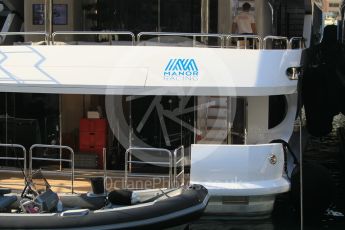 World © Octane Photographic Ltd. Manor boat. Saturday 28th May 2016, F1 Monaco GP - Paddock, Monaco, Monte Carlo. Digital Ref : 1571CB1D7832