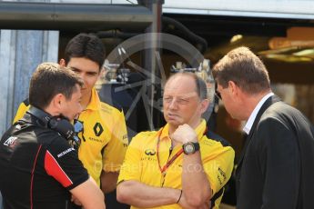 World © Octane Photographic Ltd. Renault Sport F1, Racing Director, Frederic Vasseur. 28th May 2016, F1 Monaco GP - Paddock, Monaco, Monte Carlo. Digital Ref : 1571CB1D8377