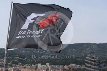 World © Octane Photographic Ltd. Formula 1 flag. Saturday 28th May 2016, F1 Monaco GP - Paddock, Monaco, Monte Carlo. Digital Ref : 1571LB1D0844