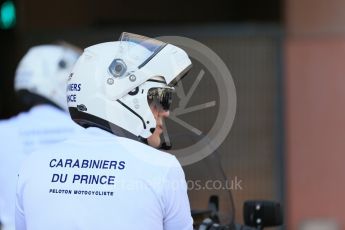 World © Octane Photographic Ltd. Monaco Police. Saturday 28th May 2016, F1 Monaco GP - Paddock, Monaco, Monte Carlo. Digital Ref : 1571LB1D8952