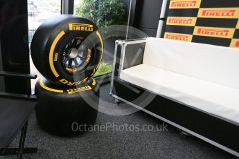 World © Octane Photographic Ltd. Pirelli new wide tyres for 2017. Saturday 28th May 2016, F1 Monaco GP - Paddock, Monaco, Monte Carlo. Digital Ref : 1571LB5D8525
