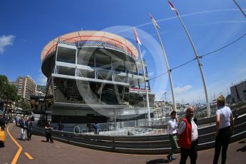 World © Octane Photographic Ltd. Mercedes AMG New race control building. Wednesday 25th May 2016, F1 Monaco GP Paddock, Monaco, Monte Carlo. Digital Ref :1559CB5D5908
