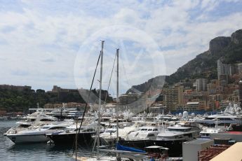 World © Octane Photographic Ltd. Yachts in the harbour. Wednesday 25th May 2016, F1 Monaco GP Paddock, Monaco, Monte Carlo. Digital Ref :1559CB5D5935