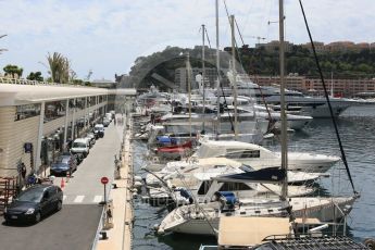 World © Octane Photographic Ltd. Yachts in the harbour. Wednesday 25th May 2016, F1 Monaco GP Paddock, Monaco, Monte Carlo. Digital Ref :1559CB5D5941