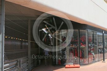 World © Octane Photographic Ltd. FIA Safety Car The famous Tabac memorabilia shop at the tunnel exit. Wednesday 25th May 2016, F1 Monaco GP Paddock, Monaco, Monte Carlo. Digital Ref :1559CB5D5947