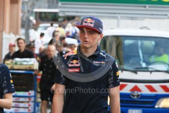 World © Octane Photographic Ltd. Red Bull Racing RB12 – Max Verstappen. Wednesday 25th May 2016, F1 Monaco GP Paddock, Monaco, Monte Carlo. Digital Ref :1559CB7D0035