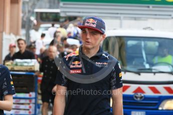 World © Octane Photographic Ltd. Red Bull Racing RB12 – Max Verstappen. Wednesday 25th May 2016, F1 Monaco GP Paddock, Monaco, Monte Carlo. Digital Ref :1559CB7D0035