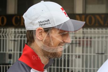World © Octane Photographic Ltd. Haas F1 Team VF-16 – Romain Grosjean. Wednesday 25th May 2016, F1 Monaco GP Paddock, Monaco, Monte Carlo. Digital Ref :1559CB7D0141