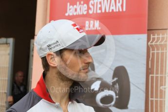 World © Octane Photographic Ltd. Haas F1 Team VF-16 – Romain Grosjean. Wednesday 25th May 2016, F1 Monaco GP Paddock, Monaco, Monte Carlo. Digital Ref :1559CB7D0145