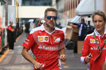 World © Octane Photographic Ltd. Scuderia Ferrari SF16-H – Sebastian Vettel. Wednesday 25th May 2016, F1 Monaco GP Paddock, Monaco, Monte Carlo. Digital Ref :1559CB7D0201