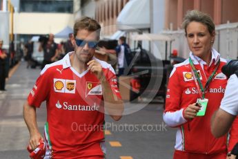 World © Octane Photographic Ltd. Scuderia Ferrari SF16-H – Sebastian Vettel. Wednesday 25th May 2016, F1 Monaco GP Paddock, Monaco, Monte Carlo. Digital Ref :1559CB7D0208
