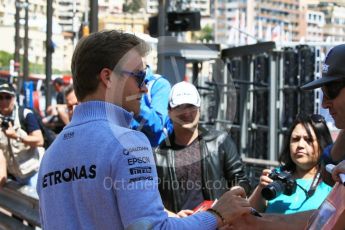 World © Octane Photographic Ltd. Mercedes AMG Petronas W07 Hybrid – Nico Rosberg. Wednesday 25th May 2016, F1 Monaco GP Paddock, Monaco, Monte Carlo. Digital Ref :1559CB7D9790