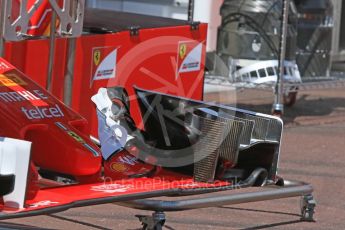 World © Octane Photographic Ltd. Scuderia Ferrari SF16-H – front wing. Wednesday 25th May 2016, F1 Monaco GP Paddock, Monaco, Monte Carlo. Digital Ref :1559CB7D9817