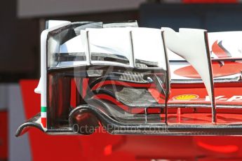 World © Octane Photographic Ltd. Scuderia Ferrari SF16-H – front wing. Wednesday 25th May 2016, F1 Monaco GP Paddock, Monaco, Monte Carlo. Digital Ref :1559CB7D9824