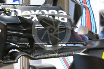 World © Octane Photographic Ltd. Williams Martini Racing, Williams Mercedes FW38 – front wing. Wednesday 25th May 2016, F1 Monaco GP Paddock, Monaco, Monte Carlo. Digital Ref :1559CB7D9829