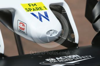 World © Octane Photographic Ltd. Williams Martini Racing, Williams Mercedes FW38 – nose intake. Wednesday 25th May 2016, F1 Monaco GP Paddock, Monaco, Monte Carlo. Digital Ref :1559CB7D9831