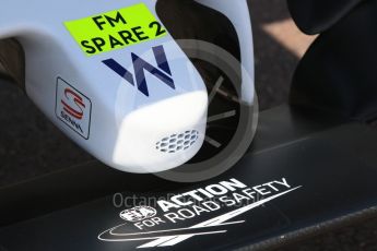 World © Octane Photographic Ltd. Williams Martini Racing, Williams Mercedes FW38 – nose intake. Wednesday 25th May 2016, F1 Monaco GP Paddock, Monaco, Monte Carlo. Digital Ref :1559CB7D9833