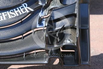 World © Octane Photographic Ltd. Sahara Force India VJM09 - front wing. Wednesday 25th May 2016, F1 Monaco GP Paddock, Monaco, Monte Carlo. Digital Ref :1559CB7D9868