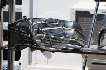 World © Octane Photographic Ltd. McLaren Honda MP4-31 – front wing. Wednesday 25th May 2016, F1 Monaco GP Paddock, Monaco, Monte Carlo. Digital Ref :1559CB7D9926