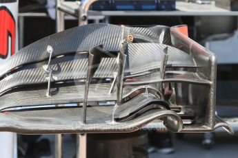 World © Octane Photographic Ltd. Haas F1 Team VF-16 – front wing. Wednesday 25th May 2016, F1 Monaco GP Paddock, Monaco, Monte Carlo. Digital Ref :1559CB7D9939