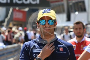 World © Octane Photographic Ltd. Sauber F1 Team C35 – Felipe Nasr. Wednesday 25th May 2016, F1 Monaco GP Paddock, Monaco, Monte Carlo. Digital Ref :1559CB7D9950