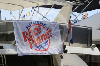 World © Octane Photographic Ltd. Bleekemolens Race Planet Flag. Wednesday 25th May 2016, F1 Monaco GP Paddock, Monaco, Monte Carlo. Digital Ref :1559CB7D9979