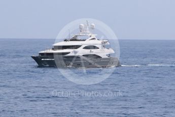 World © Octane Photographic Ltd. Yacht approaching the harbour. Wednesday 25th May 2016, F1 Monaco GP Paddock, Monaco, Monte Carlo. Digital Ref :1559CB7D9985