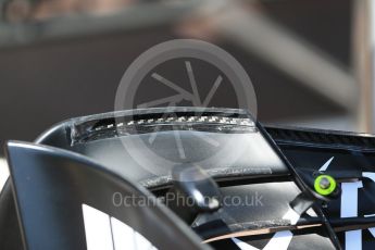 World © Octane Photographic Ltd. Williams Martini Racing, Williams Mercedes FW38 – front wing detail. Wednesday 25th May 2016, F1 Monaco GP Paddock, Monaco, Monte Carlo. Digital Ref :1559LB1D4184