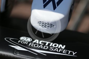 World © Octane Photographic Ltd. Williams Martini Racing, Williams Mercedes FW38 – nose intake. Wednesday 25th May 2016, F1 Monaco GP Paddock, Monaco, Monte Carlo. Digital Ref :1559LB1D4200