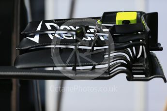 World © Octane Photographic Ltd. Williams Martini Racing, Williams Mercedes FW38 – front wing. Wednesday 25th May 2016, F1 Monaco GP Paddock, Monaco, Monte Carlo. Digital Ref :1559LB1D4202