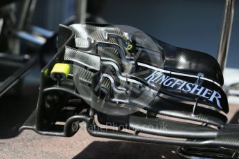 World © Octane Photographic Ltd. Sahara Force India VJM09 - Front Wing. Wednesday 25th May 2016, F1 Monaco GP Paddock, Monaco, Monte Carlo. Digital Ref :1559LB1D4229