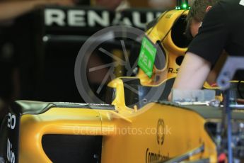World © Octane Photographic Ltd. Renault Sport F1 Team RS16 - coanda vane. Wednesday 25th May 2016, F1 Monaco GP Paddock, Monaco, Monte Carlo. Digital Ref :1559LB1D4256