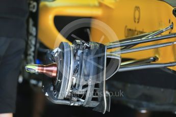 World © Octane Photographic Ltd. Renault Sport F1 Team RS16 - Front brakes. Wednesday 25th May 2016, F1 Monaco GP Paddock, Monaco, Monte Carlo. Digital Ref :1559LB1D4269