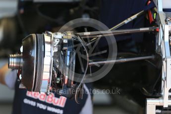 World © Octane Photographic Ltd. Scuderia Toro Rosso STR11 – front brakes. Wednesday 25th May 2016, F1 Monaco GP Paddock, Monaco, Monte Carlo. Digital Ref :1559LB1D4328
