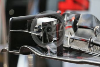 World © Octane Photographic Ltd. Haas F1 Team VF-16 – Front wing. Wednesday 25th May 2016, F1 Monaco GP Paddock, Monaco, Monte Carlo. Digital Ref :1559LB1D4372