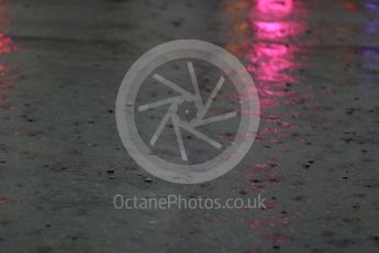 World © Octane Photographic Ltd. Rain in the F1 Monaco Paddock. Sunday 29th May 2016, F1 Monaco GP Paddock, Monaco, Monte Carlo. Digital Ref : 1572LB1D0962