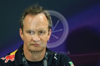 World © Octane Photographic Ltd. F1 Monaco GP FIA Team Personnel Press Conference, Monaco, Monte Carlo, Thursday 26th May 2016. Red Bull Racing Chief Engineer (Car Engineering) - Paul Monaghan. Digital Ref : 1563LB1D7917