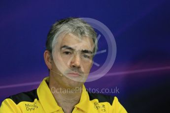 World © Octane Photographic Ltd. F1 Monaco GP FIA Team Personnel Press Conference, Monaco, Monte Carlo, Thursday 26th May 2016. Renault Sport F1 Team Chassis Technical Director – Nick Chester. Digital Ref : 1563LB1D7960